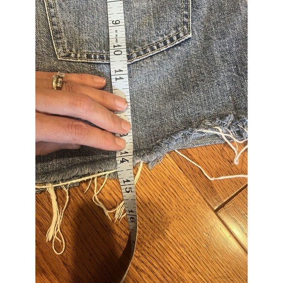 We The Free Mini Jean Skirt Size 25 Western Denim Concert Summer Frayed Hem - Picture 5 of 6